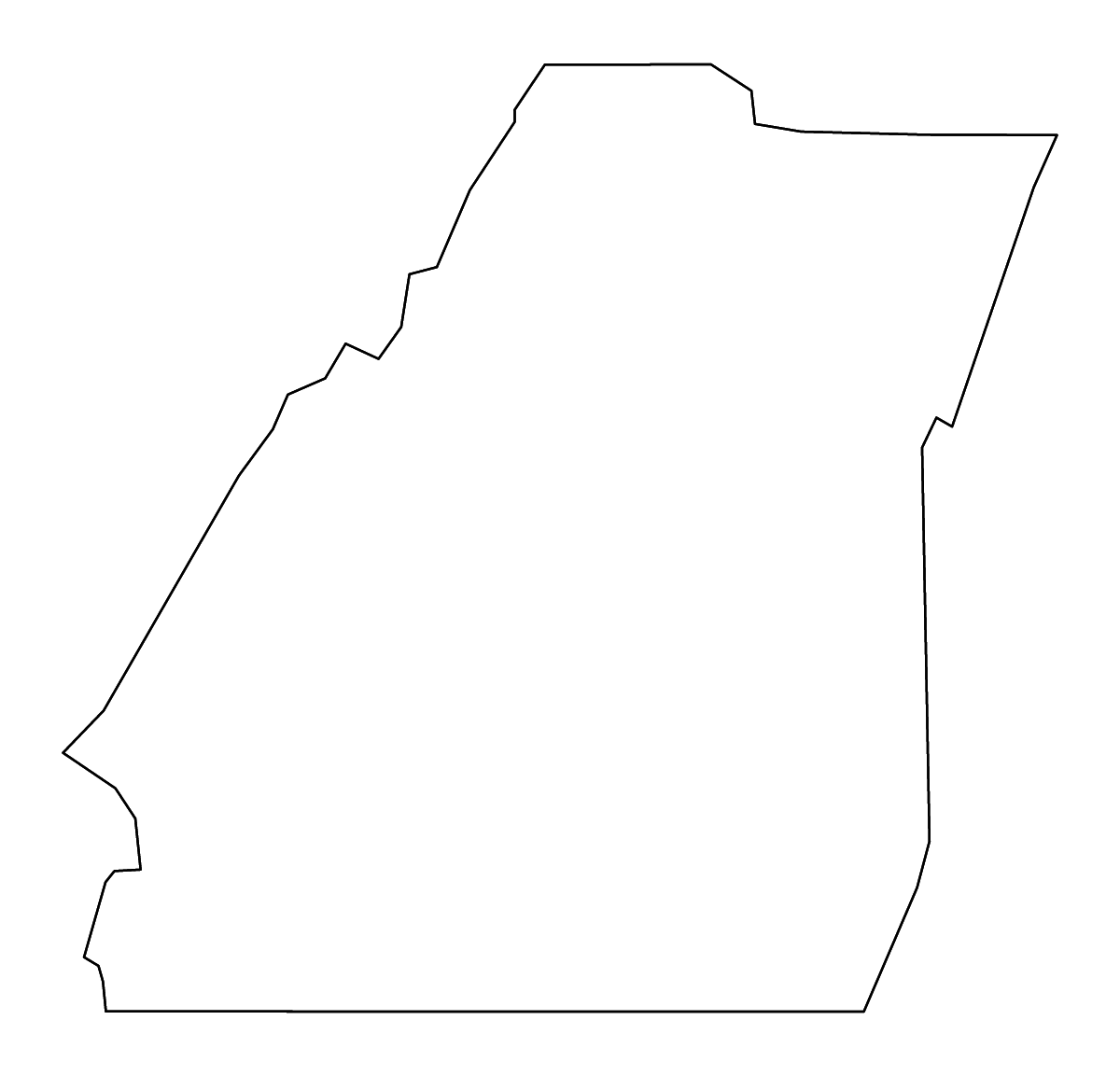 Carte de contour de Somerset, Pennsylvania avec rivières.