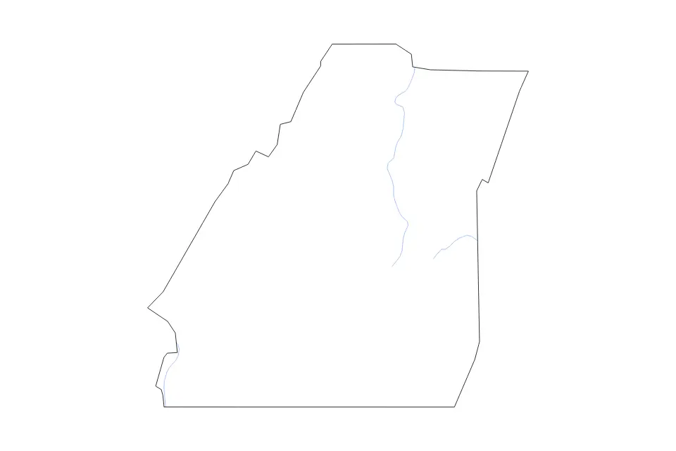 Mapa de Somerset, Pennsylvania de tipo contorno y ríos para América del Norte, con contorno y ríos con límites limpios.