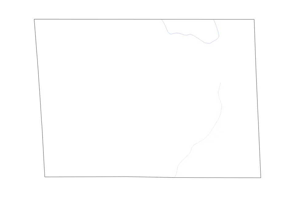 Outline map of Susquehanna County, Pennsylvania with subdivision borders and rivers.