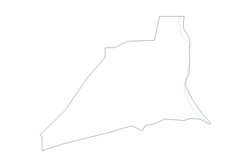 Outline map of Union County, Pennsylvania with subdivision borders and rivers.