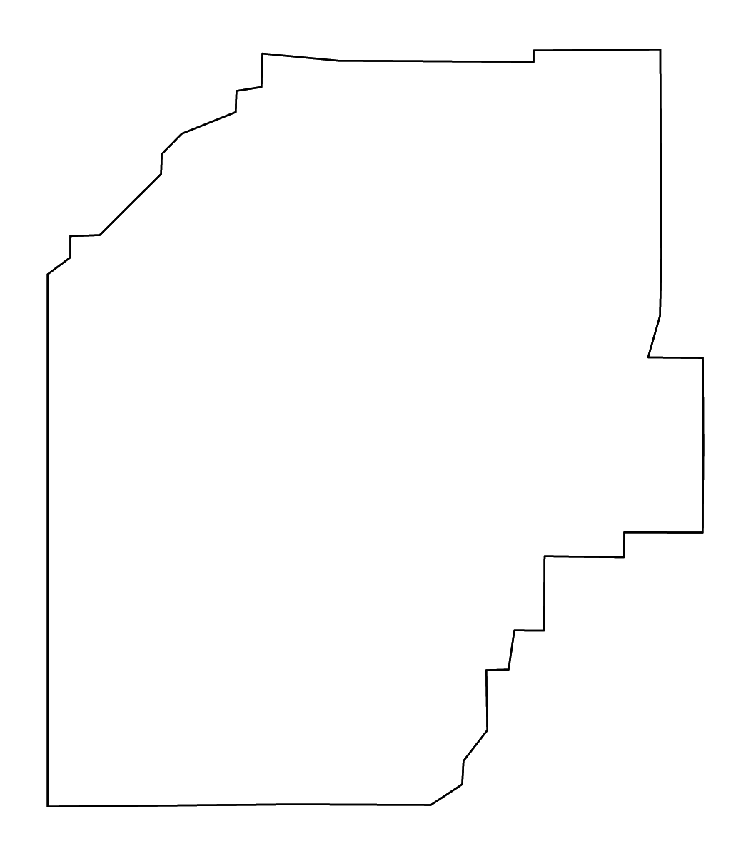 Carte de contour de Venango, Pennsylvania avec rivières.