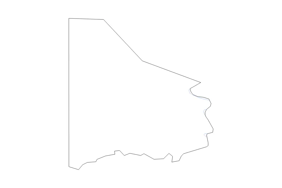 Mapa de Washington, Pennsylvania de tipo contorno y ríos para América del Norte, con contorno y ríos con límites limpios.