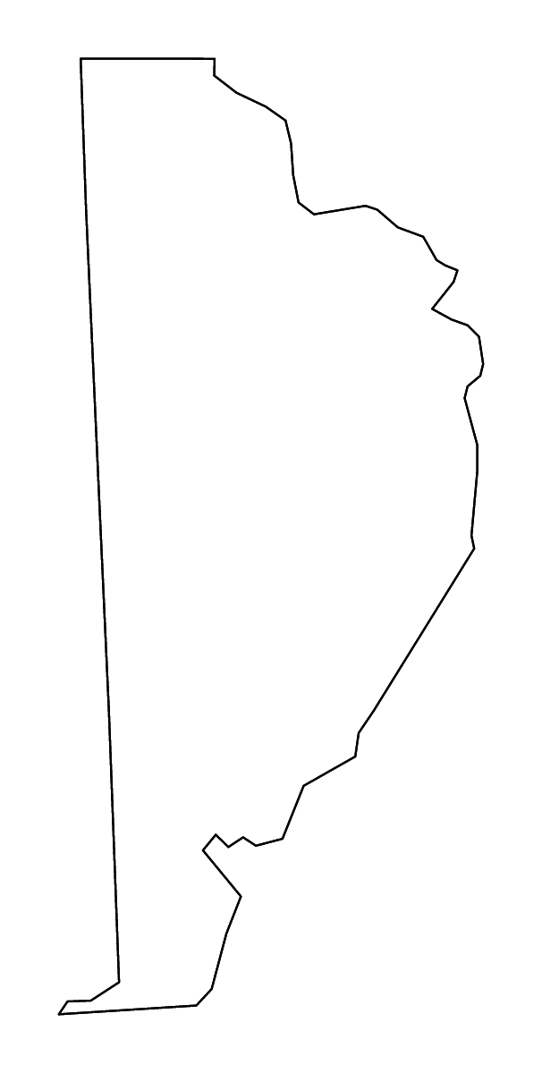 Mapa de contorno de Wayne, Pennsylvania con ríos.