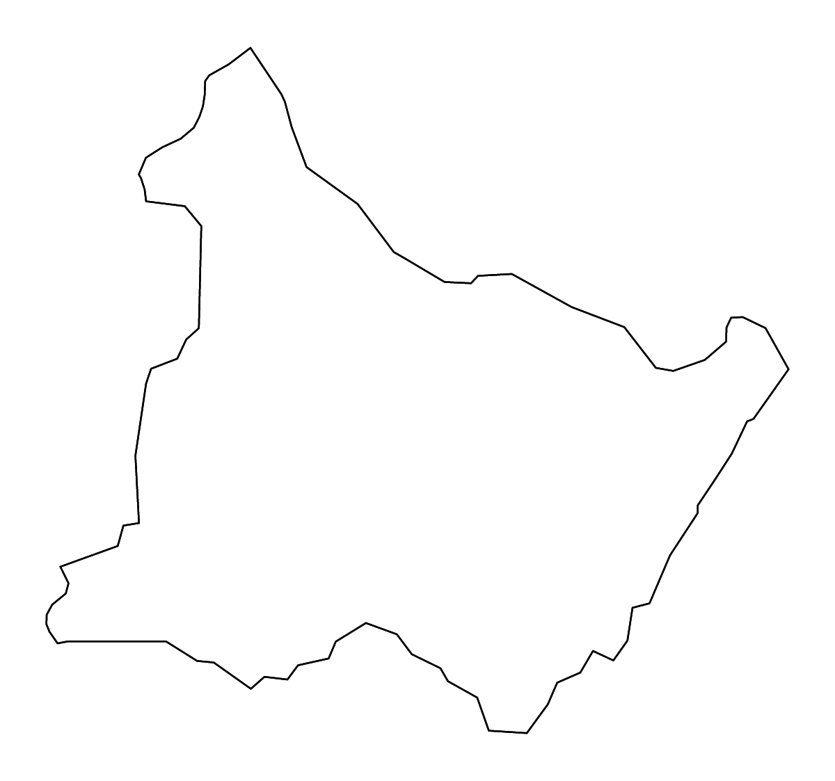 Mapa de contorno de Westmoreland, Pennsylvania con ríos.
