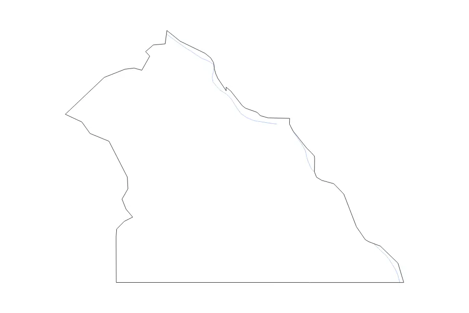 Mapa de York, Pennsylvania de tipo contorno y ríos para América del Norte, con contorno y ríos con límites limpios.