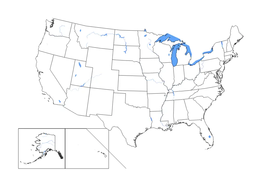 United States outline map preview