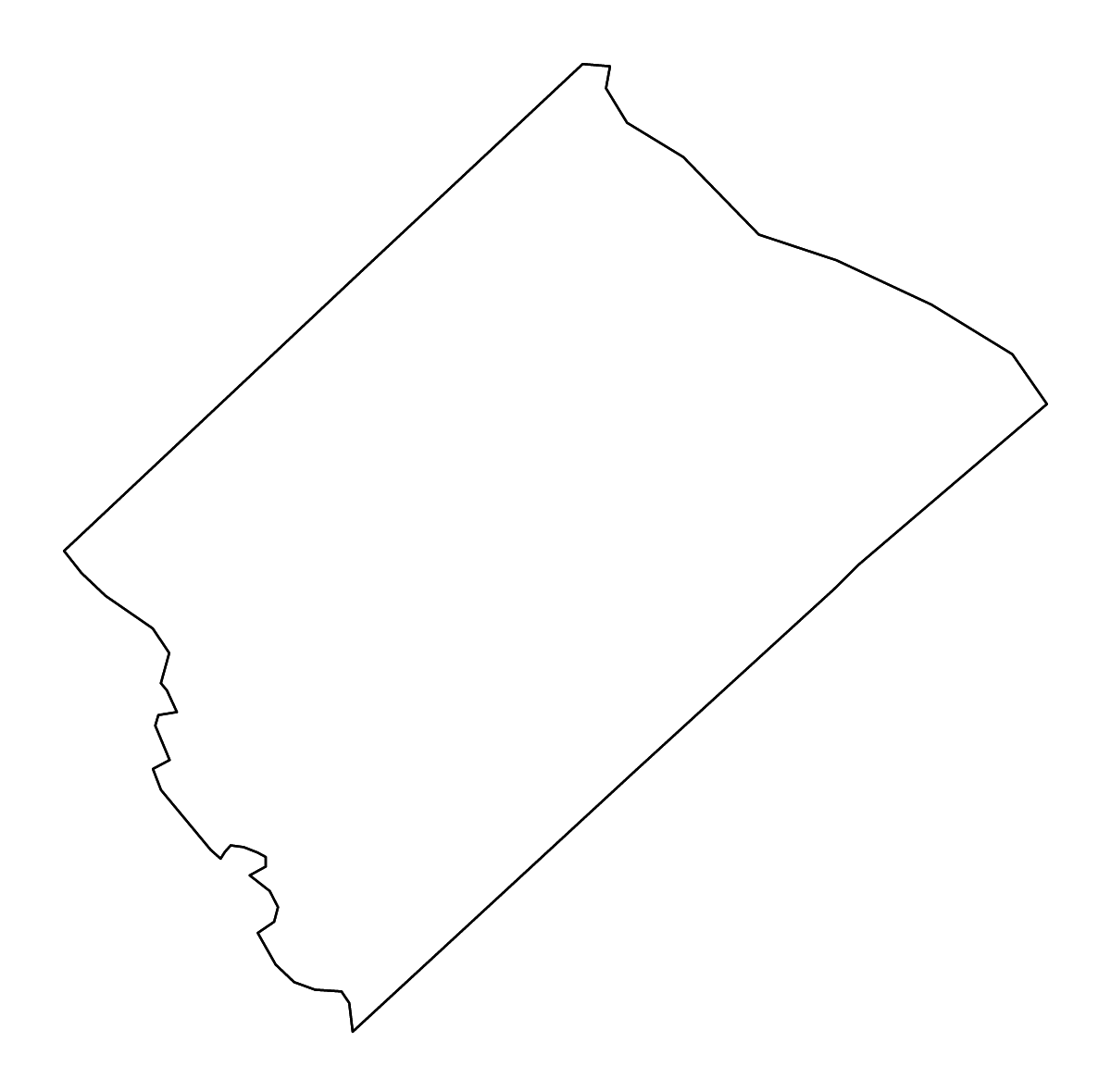 Mapa de contorno de Aiken, South Carolina con ríos.