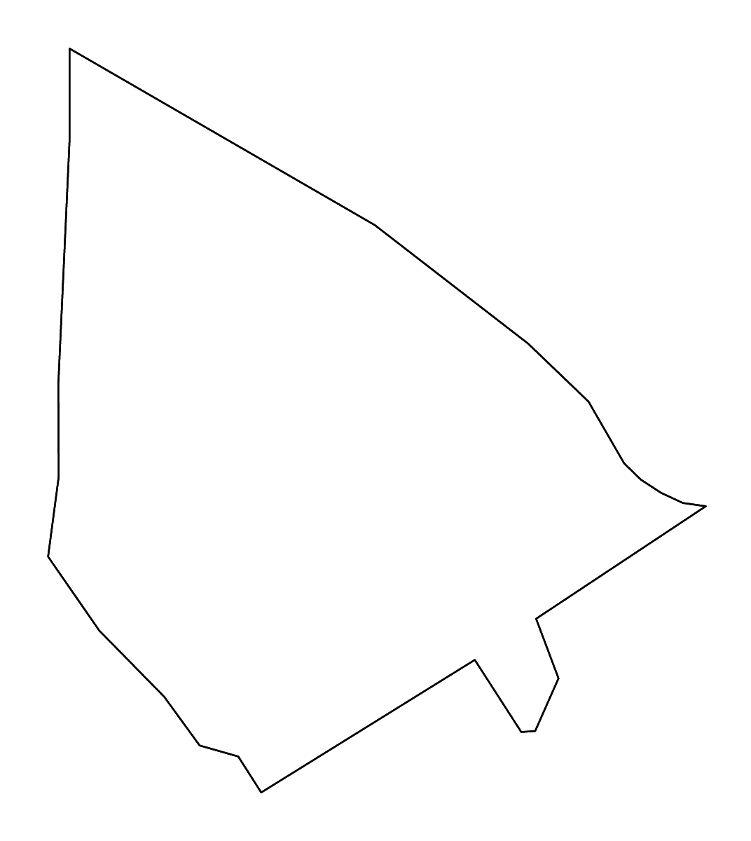 Carte de contour de Bamberg, South Carolina avec rivières.