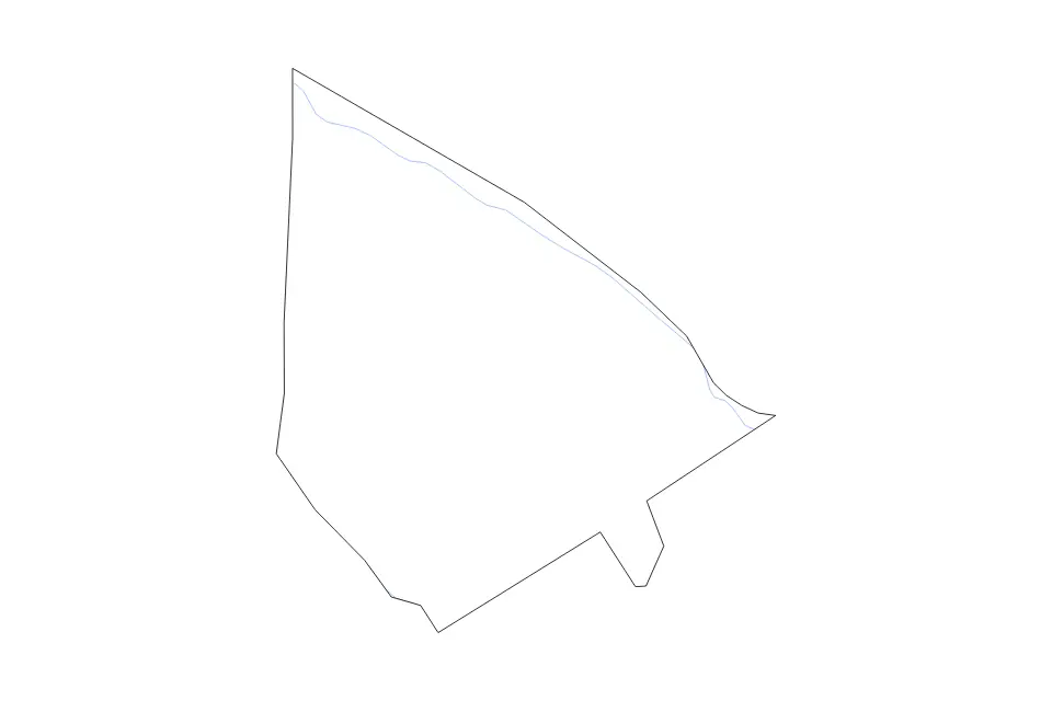Outline map of Bamberg County, South Carolina with subdivision borders and rivers.