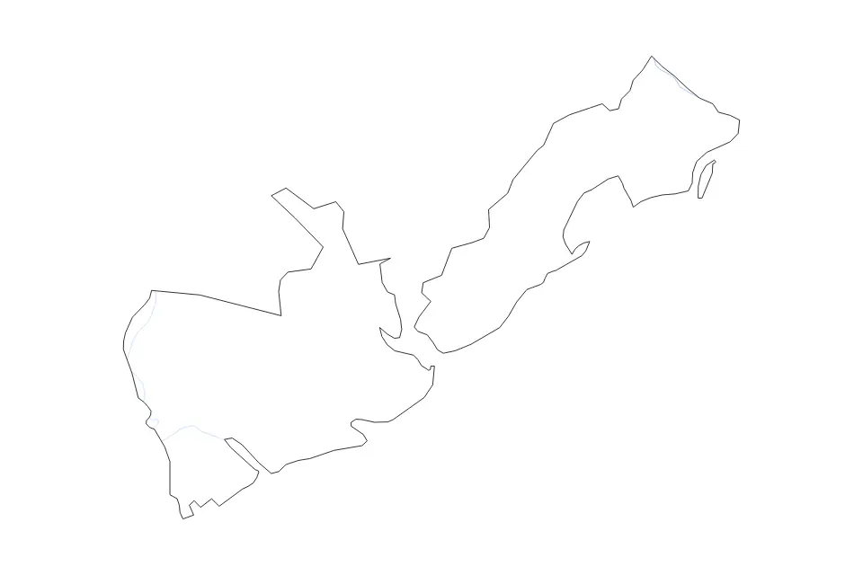 Mapa de Charleston, South Carolina de tipo contorno y ríos para América del Norte, con contorno y ríos con límites limpios.