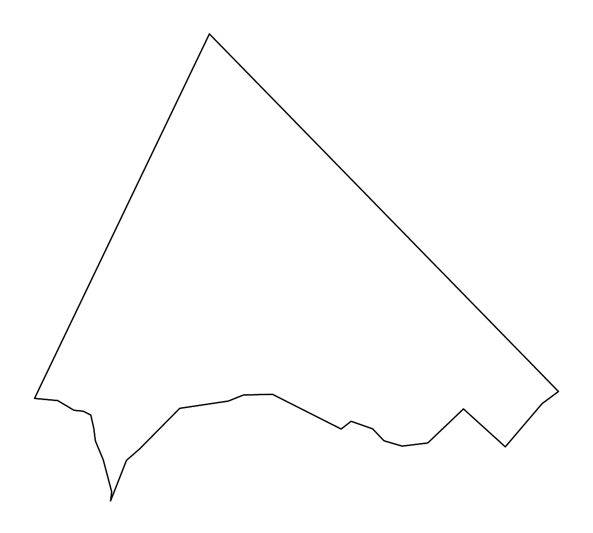 Mapa de contorno de Dillon, South Carolina con ríos.