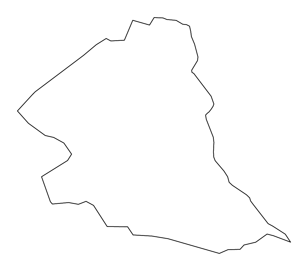 Mapa de contorno de Florence, South Carolina con ríos.