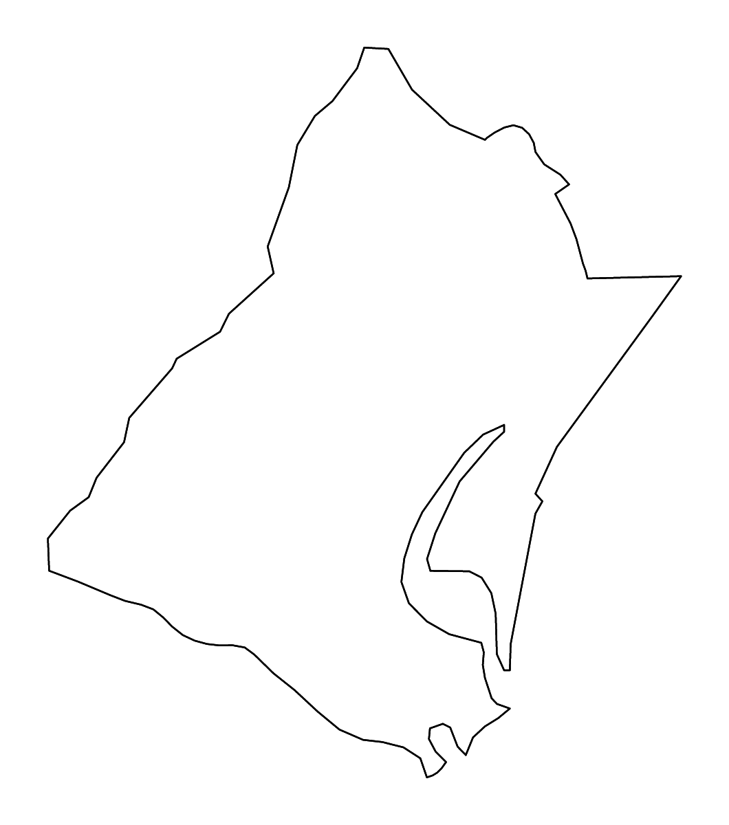 Carte de contour de Georgetown, South Carolina avec rivières.