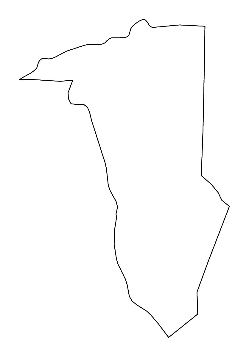 Mapa de contorno de Greenville, South Carolina con ríos.