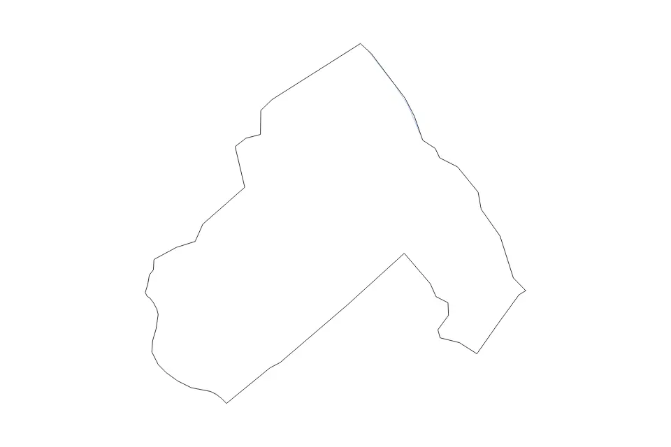 Outline map of Hampton County, South Carolina with subdivision borders and rivers.