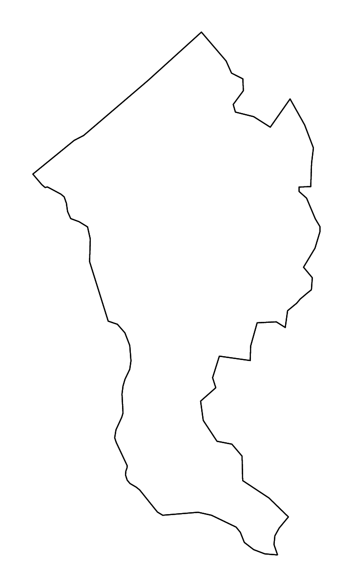 Mapa de contorno de Jasper, South Carolina con ríos.