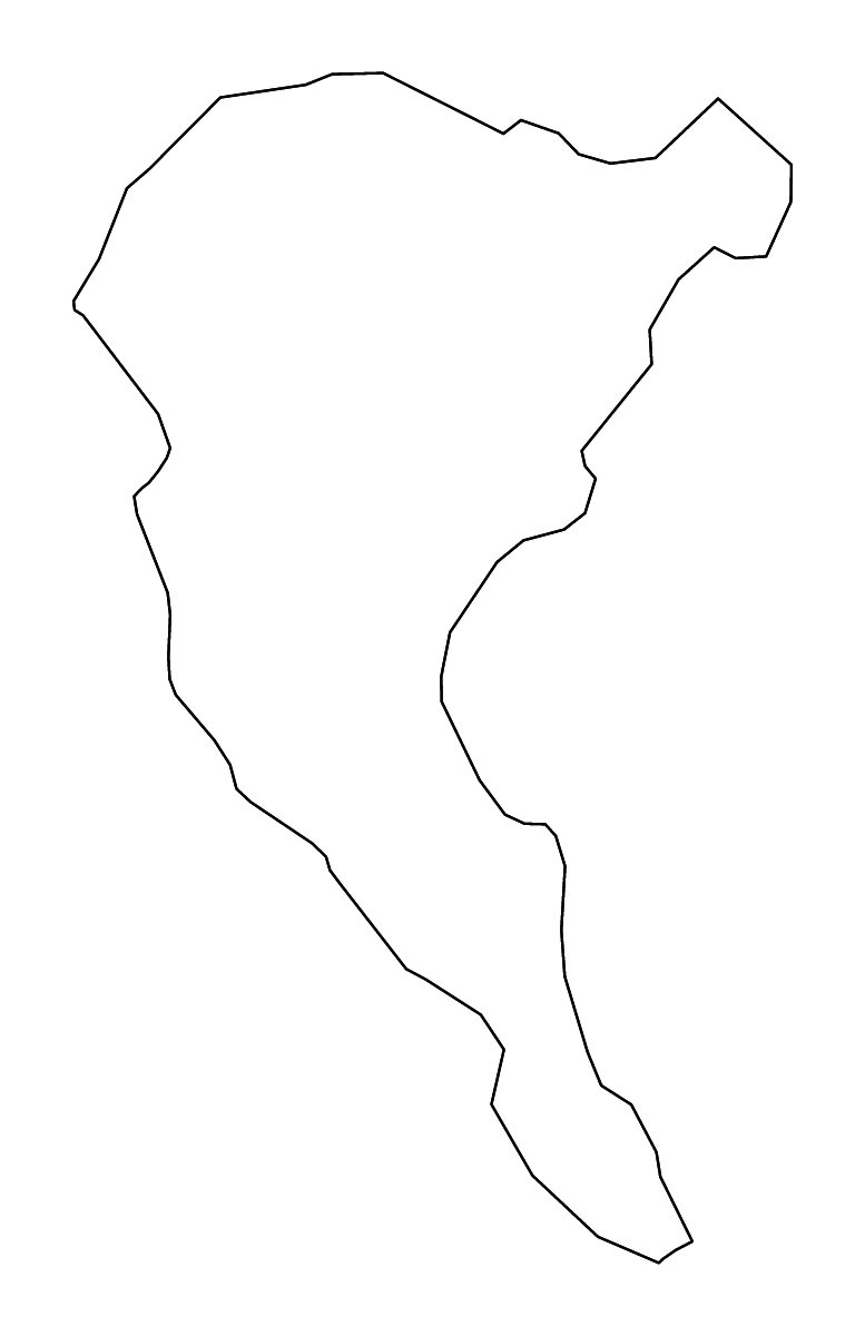 Mapa de contorno de Marion, South Carolina con ríos.