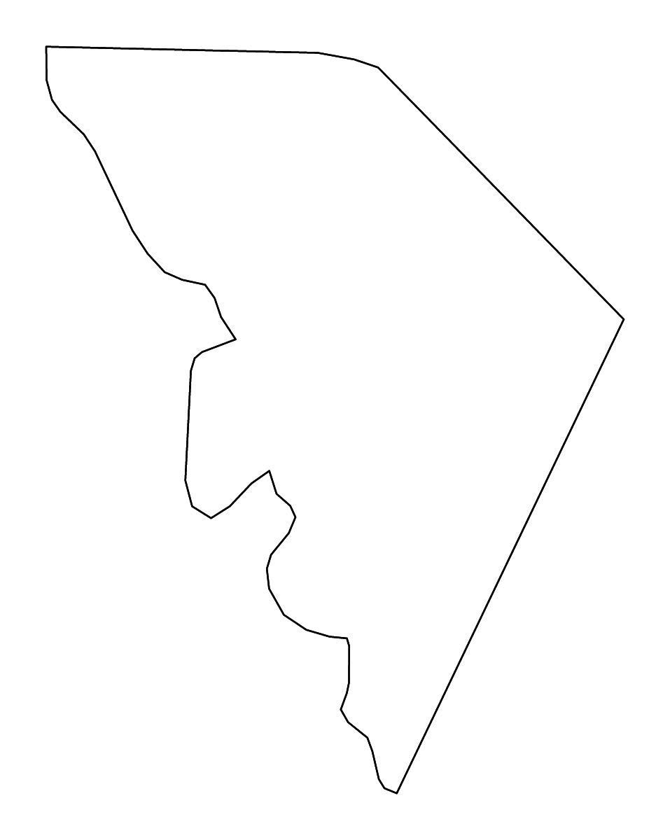 Mapa de contorno de Marlboro, South Carolina con ríos.