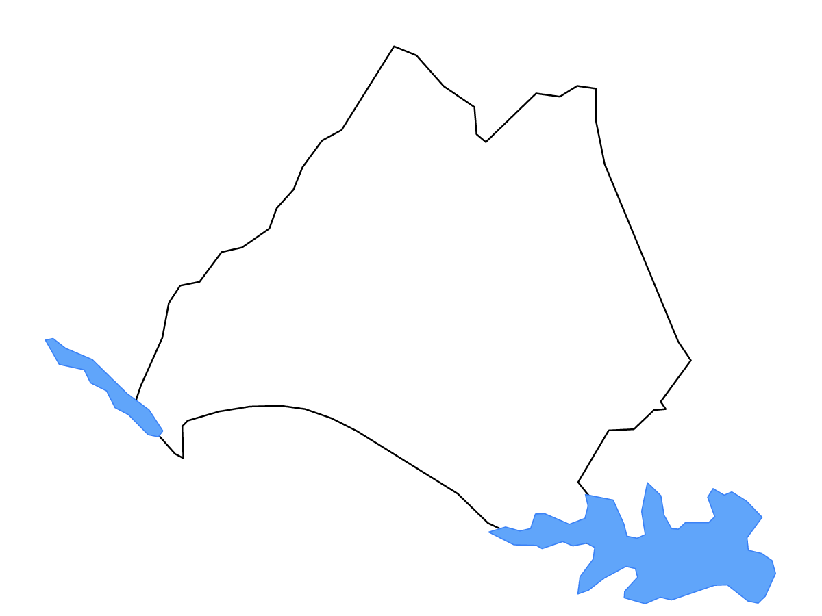 Mapa de contorno de Newberry, South Carolina con lagos y ríos.