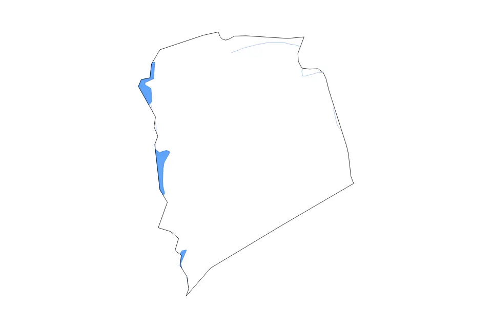 Outline map of Pickens County, South Carolina with subdivision borders and major lakes and rivers.