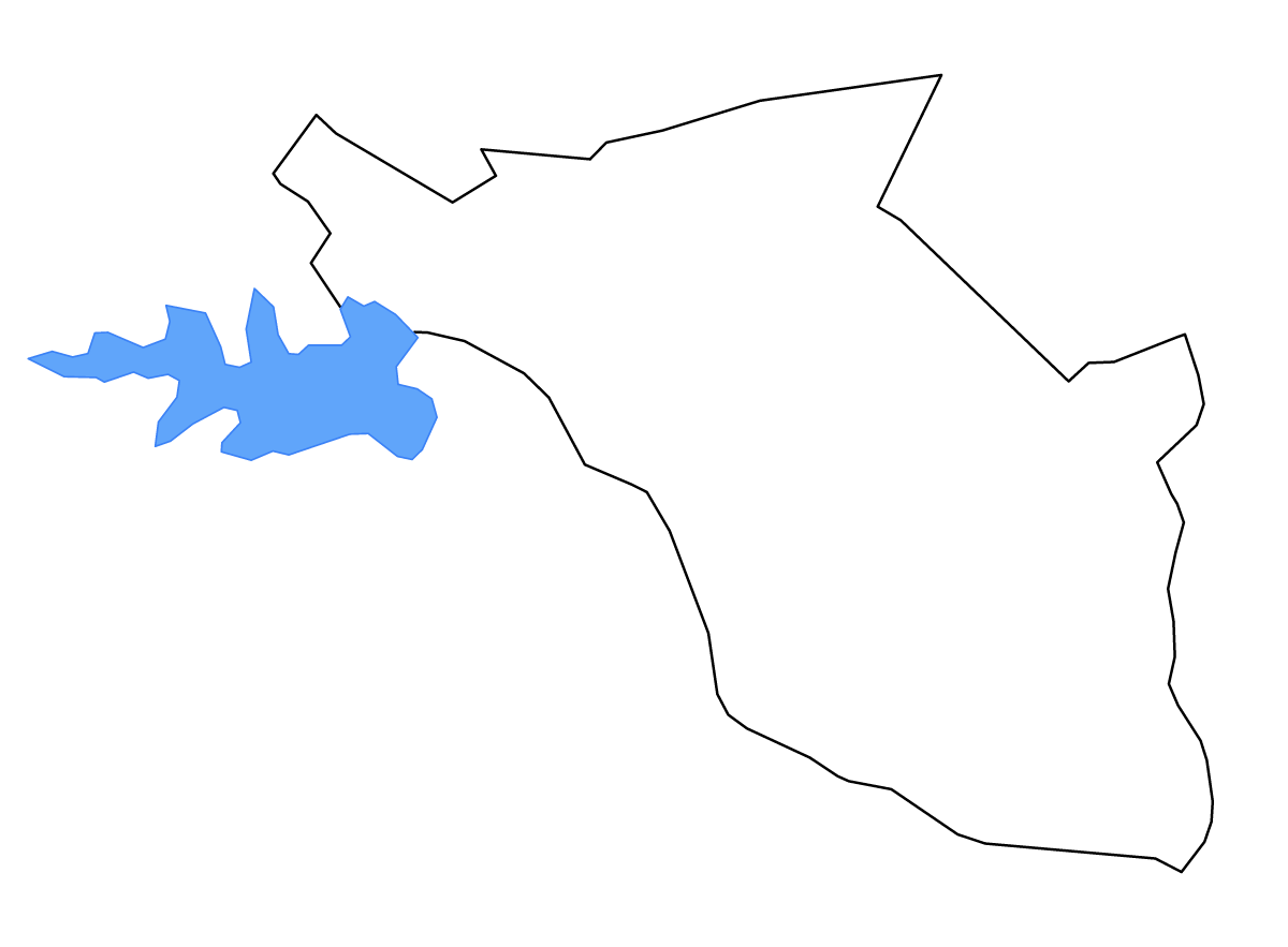 Mapa de contorno de Richland, South Carolina con lagos y ríos.