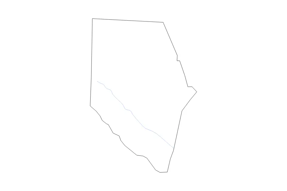 Outline map of Spartanburg County, South Carolina with subdivision borders and rivers.
