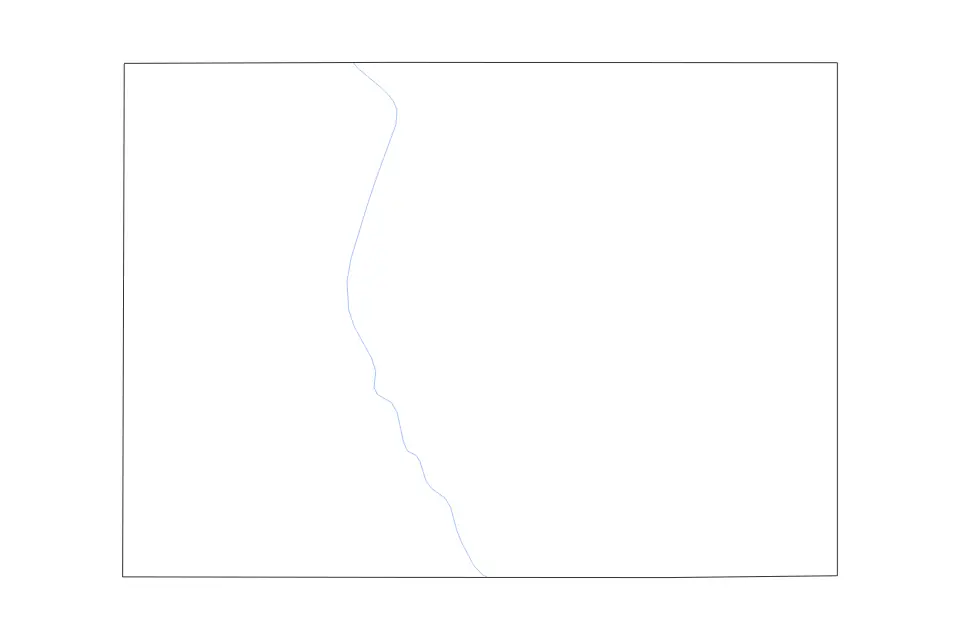 Mapa de Brookings, South Dakota de tipo contorno y ríos para América del Norte, con contorno y ríos con límites limpios.