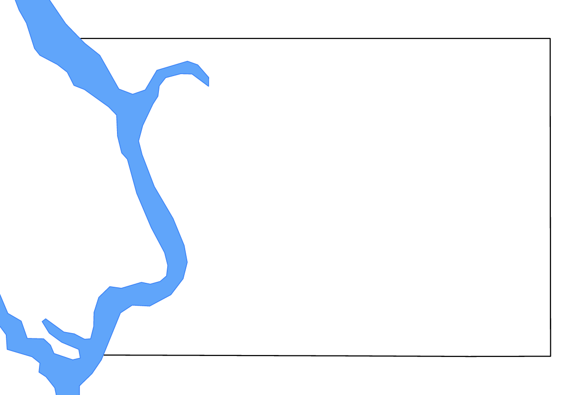 Mapa de contorno de Campbell, South Dakota con lagos y ríos.
