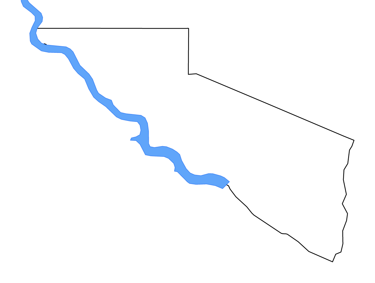 Mapa de contorno de Charles Mix, South Dakota con lagos y ríos.