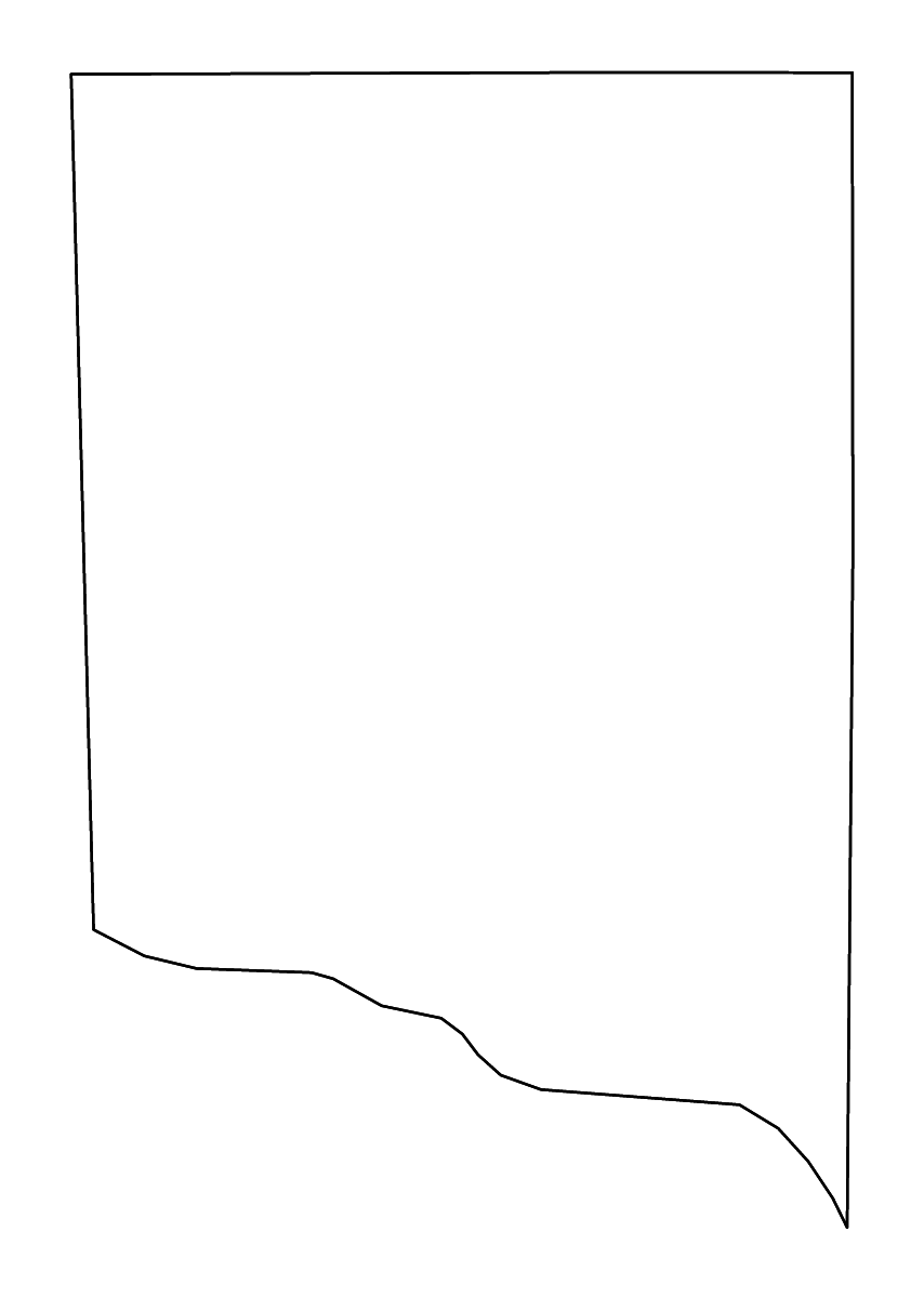 Mapa de contorno de Clay, South Dakota con ríos.