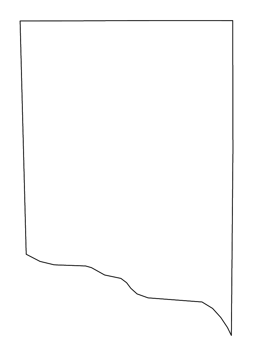 Mapa de contorno de Clay, South Dakota con ríos.