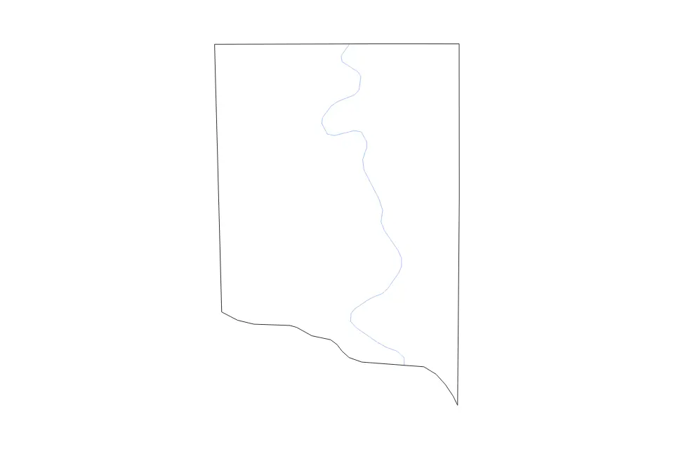 Carte de Clay, South Dakota de type contour et rivières pour Amérique du Nord, montrant contour et rivières avec des limites nettes.