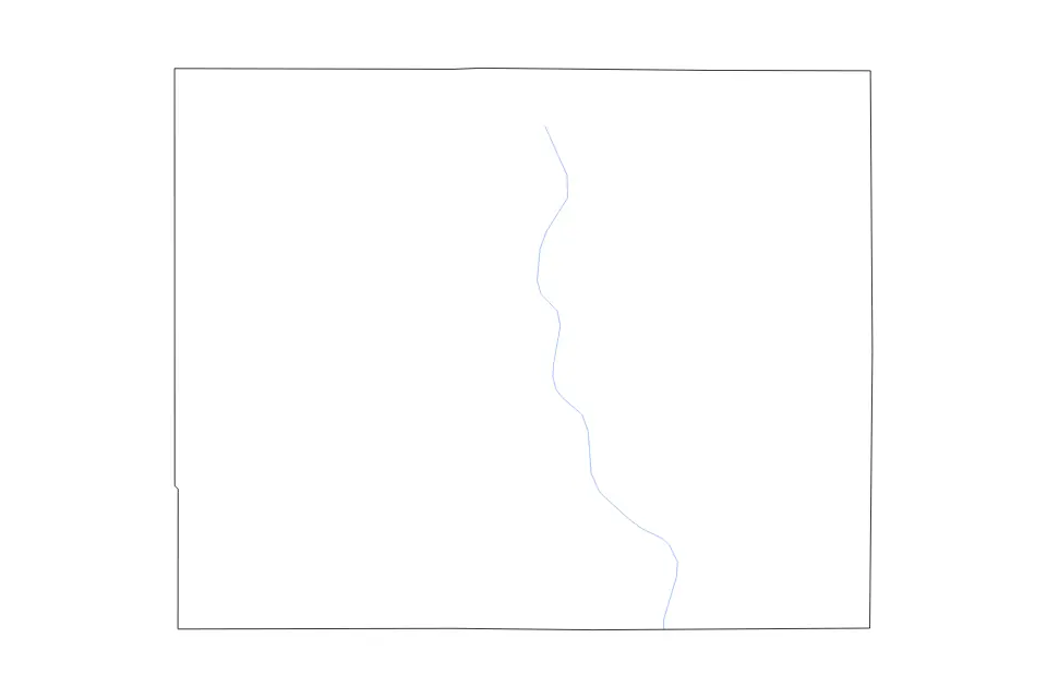 Mapa de Codington, South Dakota de tipo contorno y ríos para América del Norte, con contorno y ríos con límites limpios.