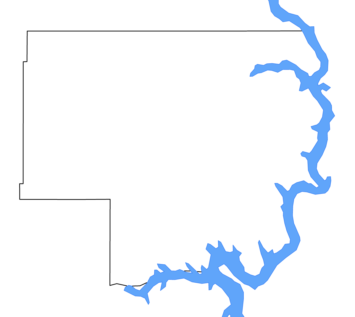 Mapa de contorno de Dewey, South Dakota con lagos y ríos.
