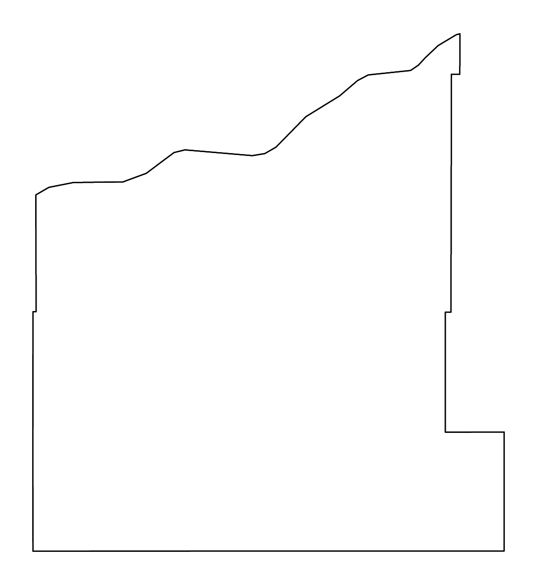 Carte de contour de Haakon, South Dakota avec rivières.