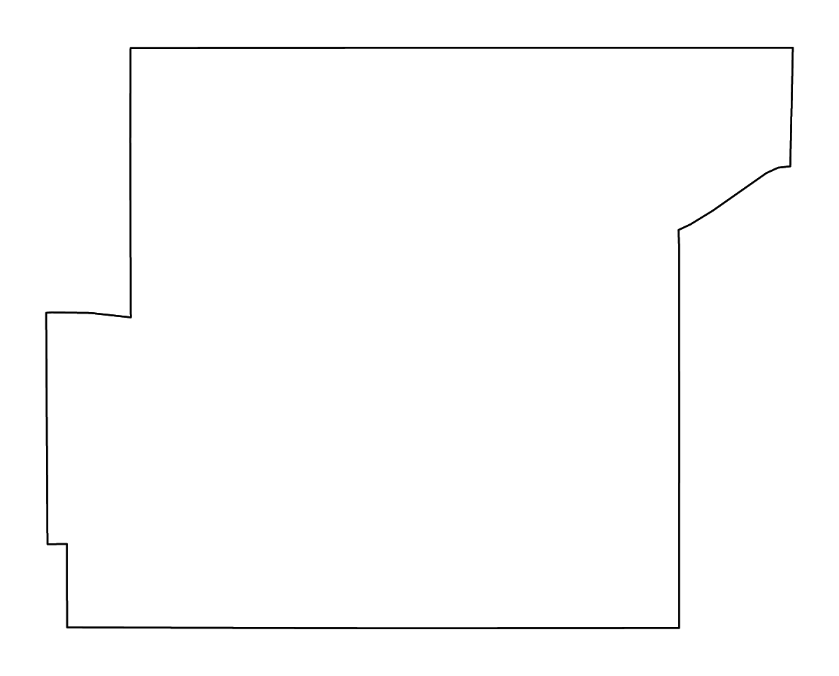 Mapa de contorno de Jackson, South Dakota con ríos.