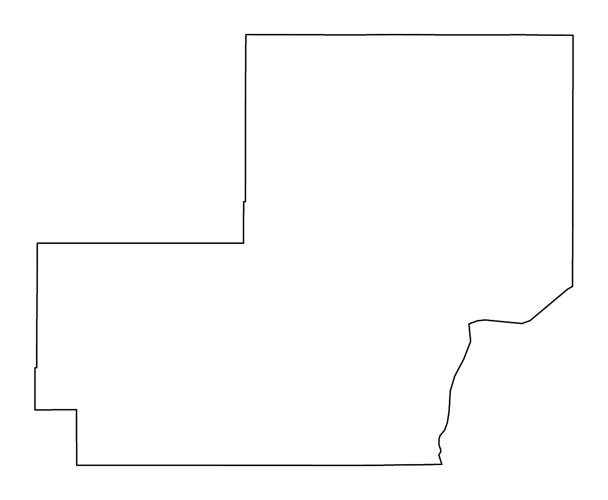 Mapa de contorno de Meade, South Dakota con ríos.