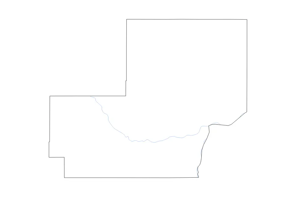 Carte de Meade, South Dakota de type contour et rivières pour Amérique du Nord, montrant contour et rivières avec des limites nettes.