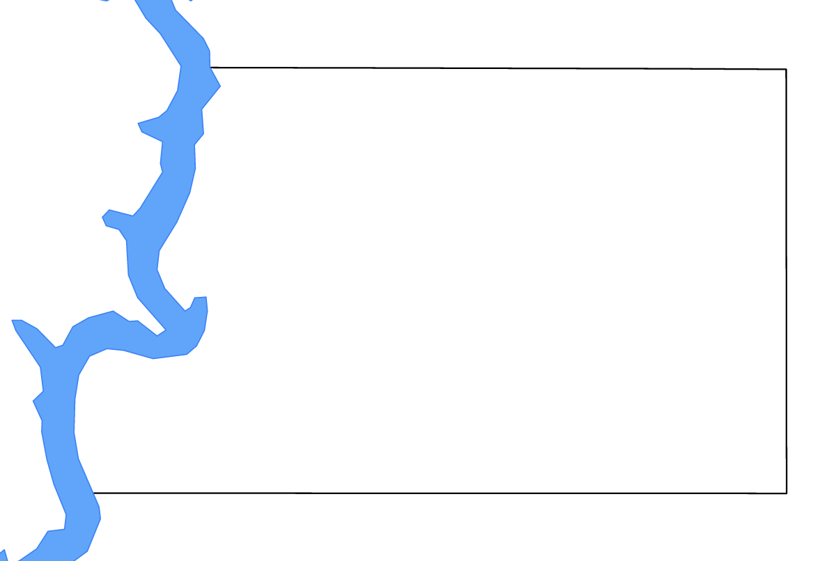 Mapa de contorno de Potter, South Dakota con lagos.
