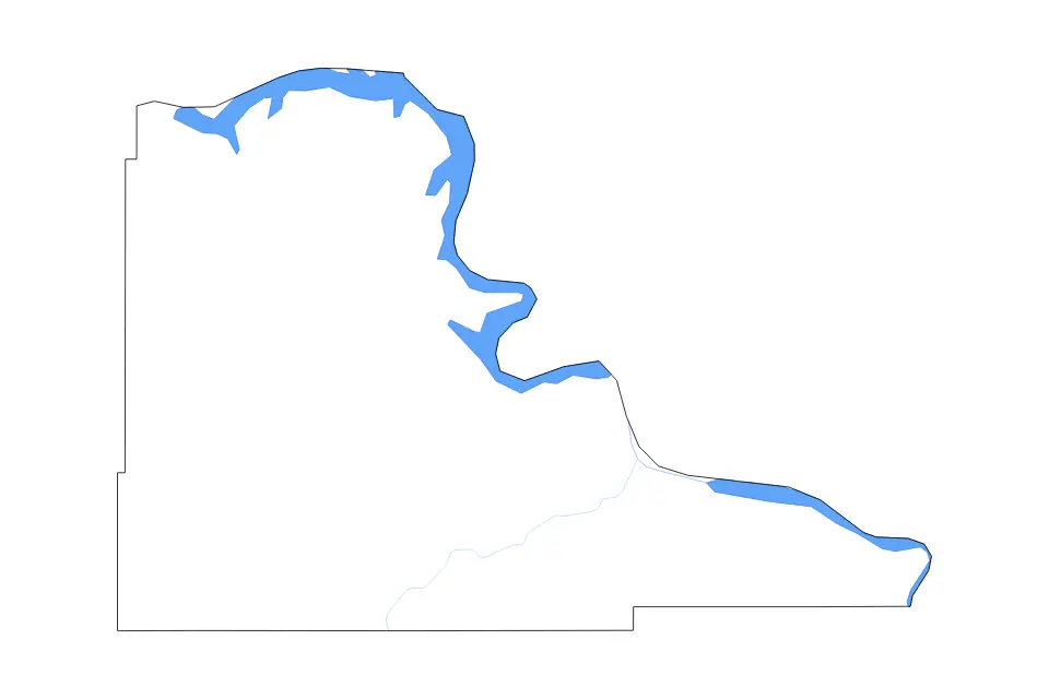 Carte de Stanley, South Dakota de type contour, lacs et rivières pour Amérique du Nord, montrant contour, lacs et rivières avec des éléments hydrographiques comme Lake Oahe et Lake Sharpe.
