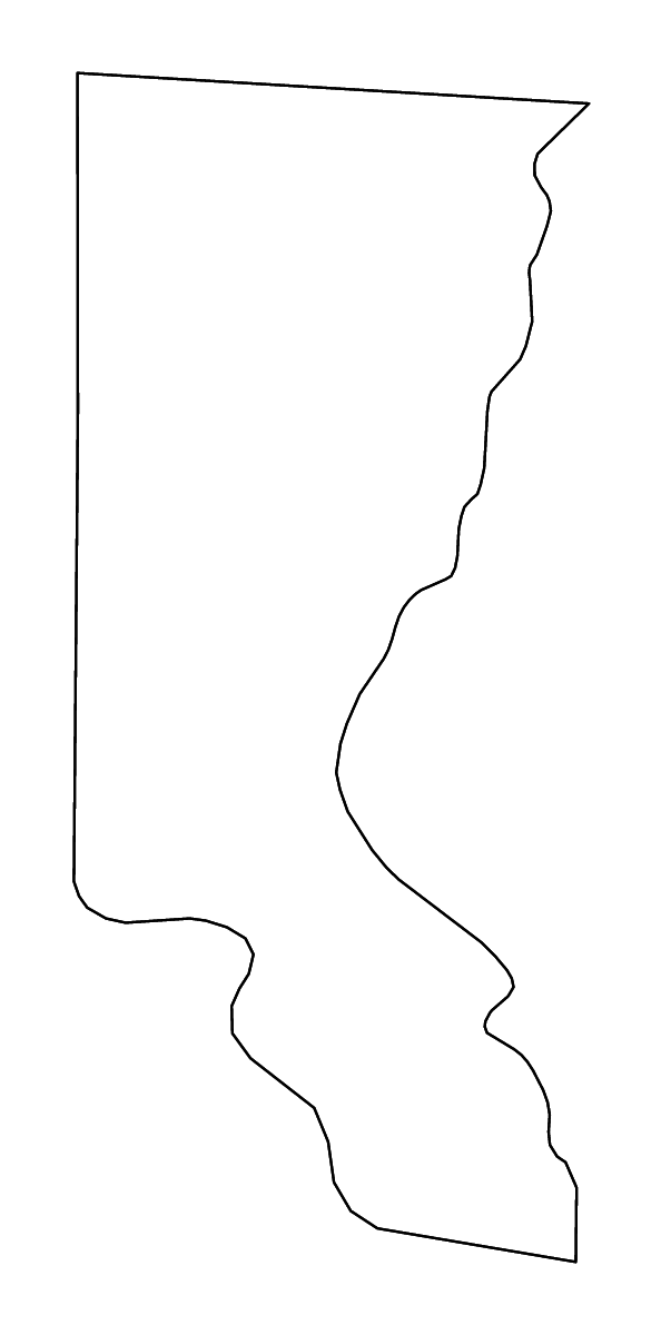Mapa de contorno de Union, South Dakota con ríos.