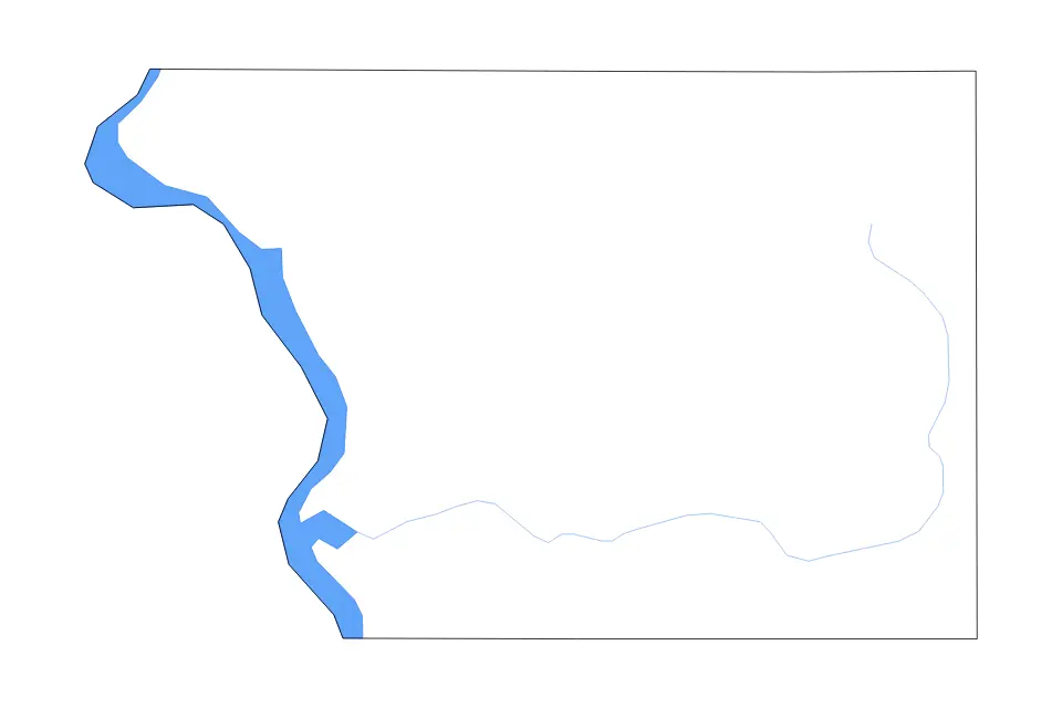 Carte de Walworth, South Dakota de type contour, lacs et rivières pour Amérique du Nord, montrant contour, lacs et rivières avec des éléments hydrographiques comme Lake Oahe.