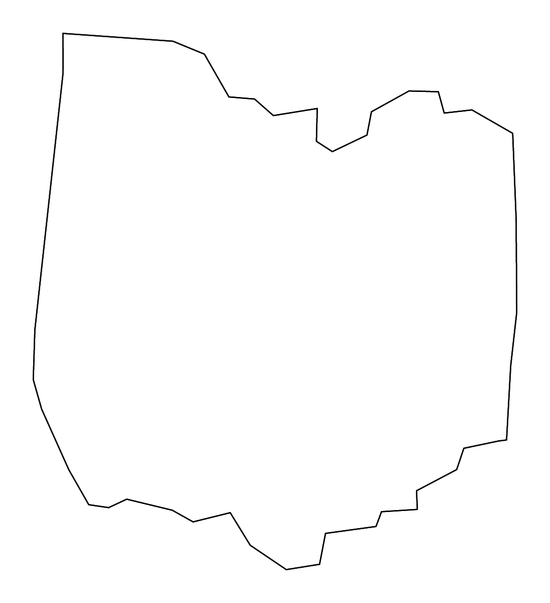 Carte de contour de Bedford, Tennessee avec rivières.