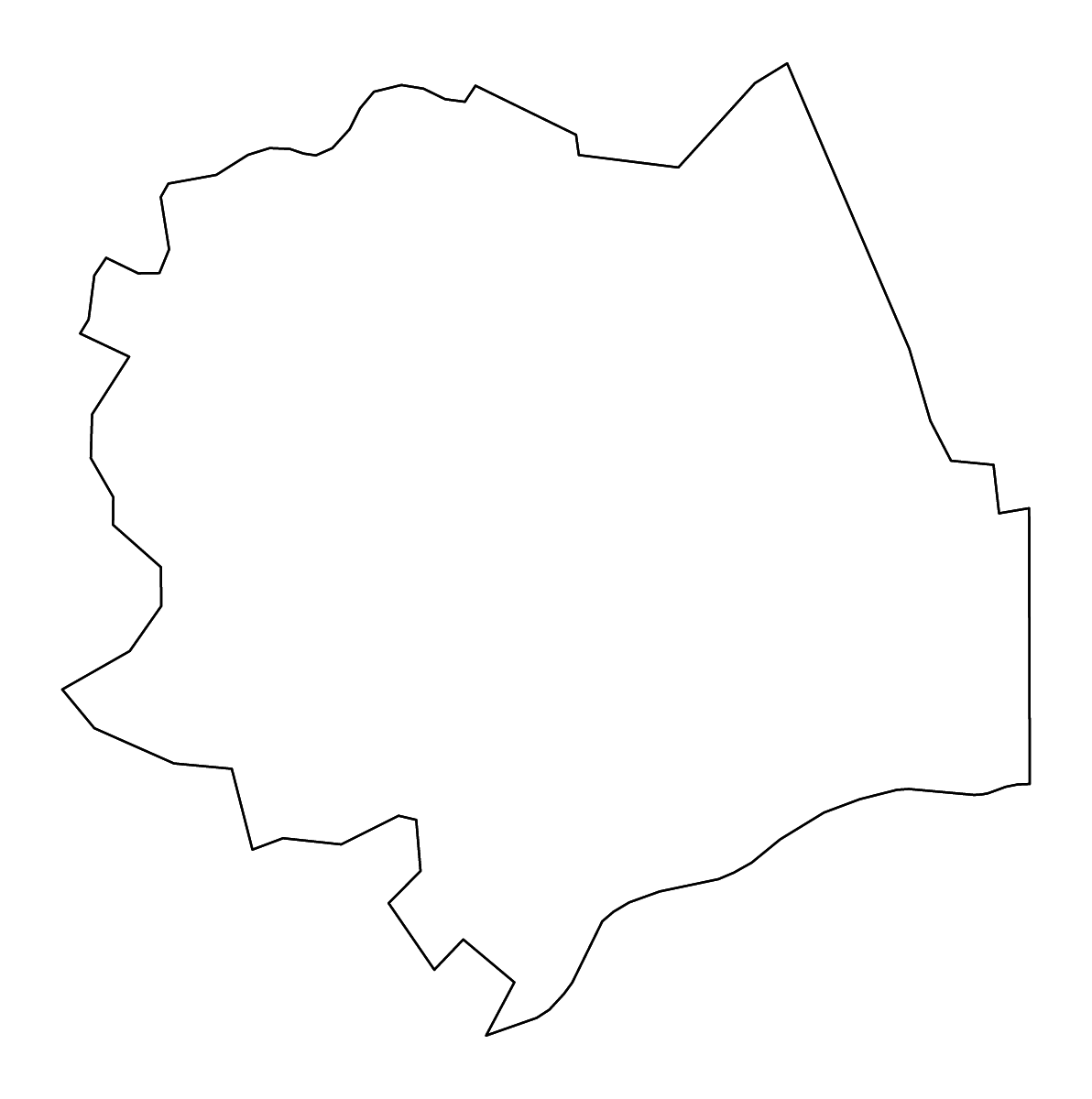 Carte de contour de Blount, Tennessee avec rivières.
