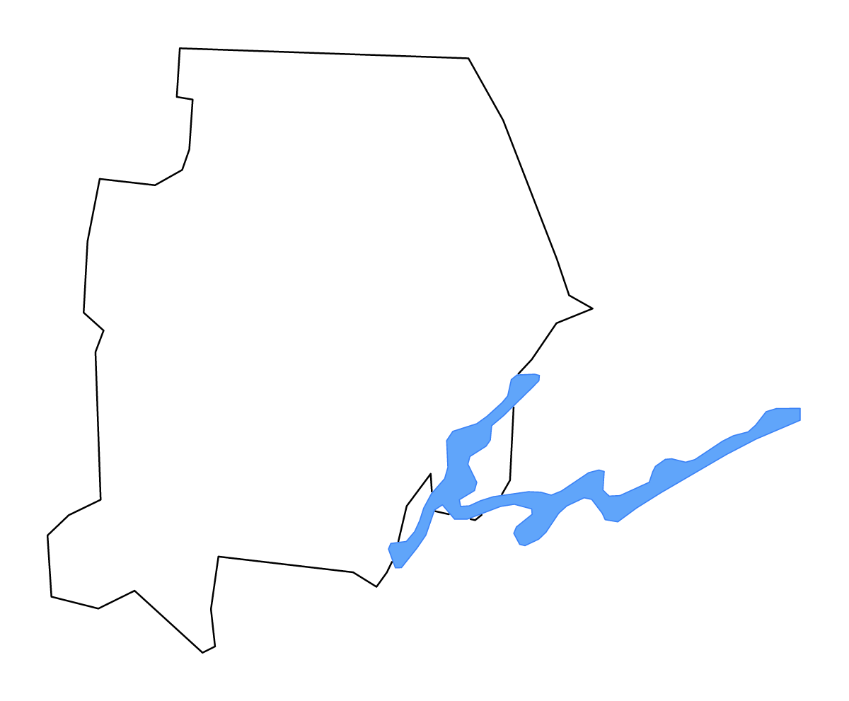 Mapa de contorno de Campbell, Tennessee con lagos y ríos.