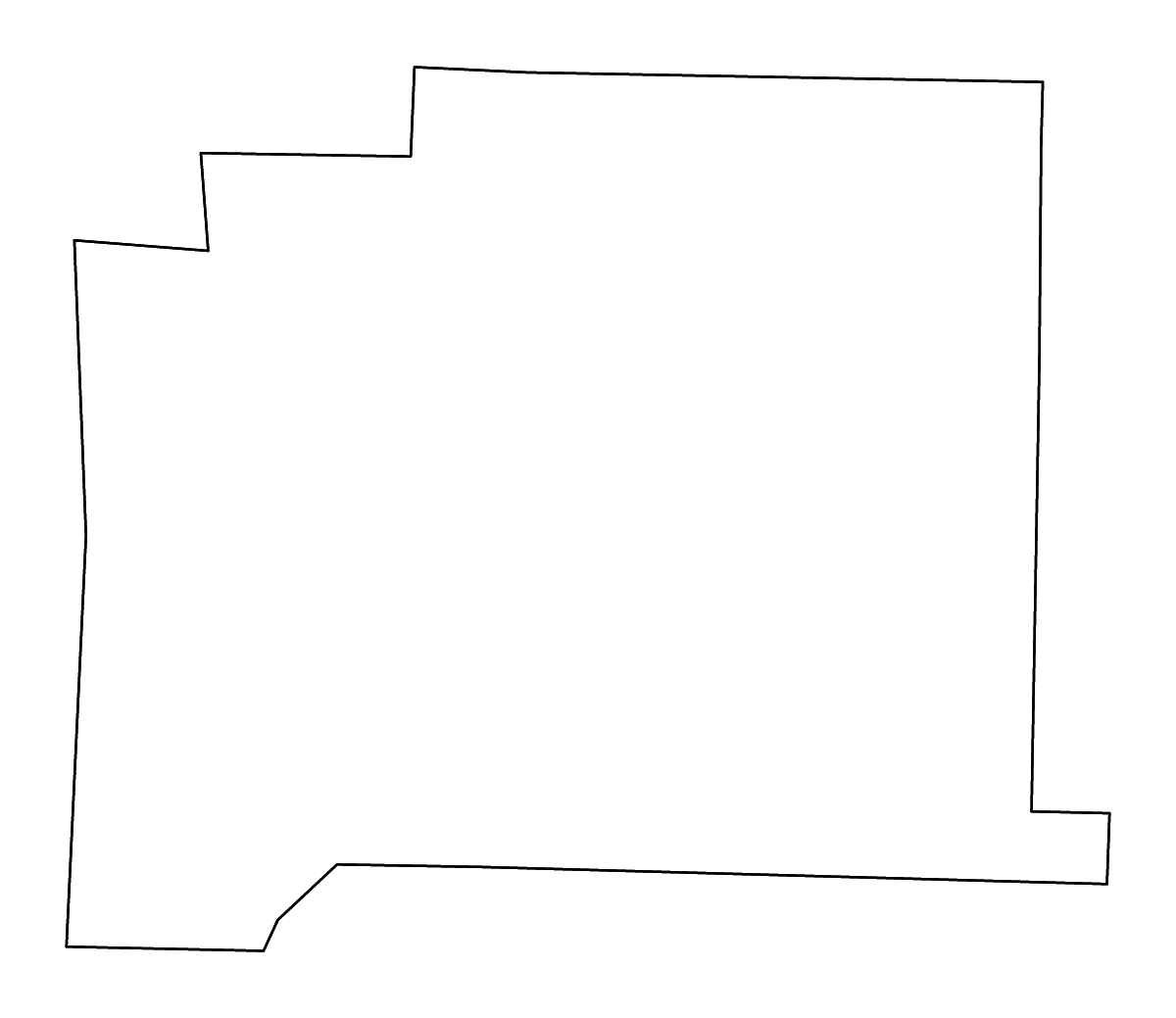 Mapa de contorno de Carroll, Tennessee con ríos.