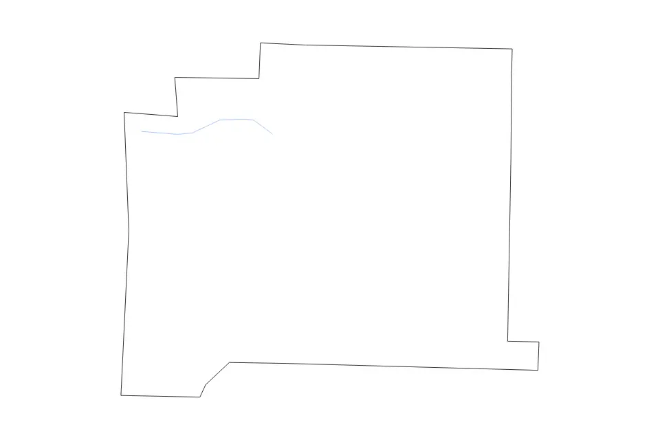 Mapa de Carroll, Tennessee de tipo contorno y ríos para América del Norte, con contorno y ríos con límites limpios.