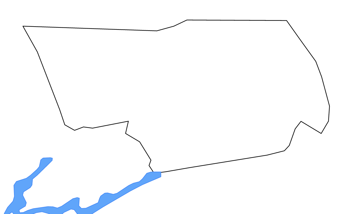 Mapa de contorno de Claiborne, Tennessee con lagos y ríos.