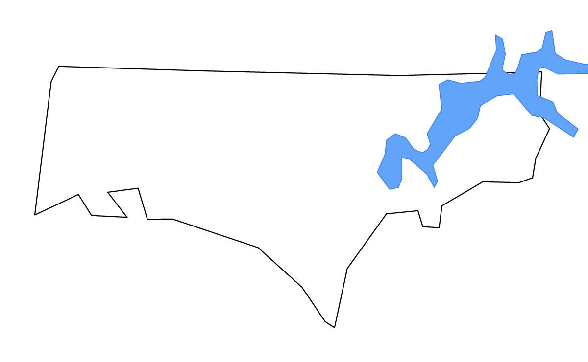 Mapa de contorno de Clay, Tennessee con lagos y ríos.