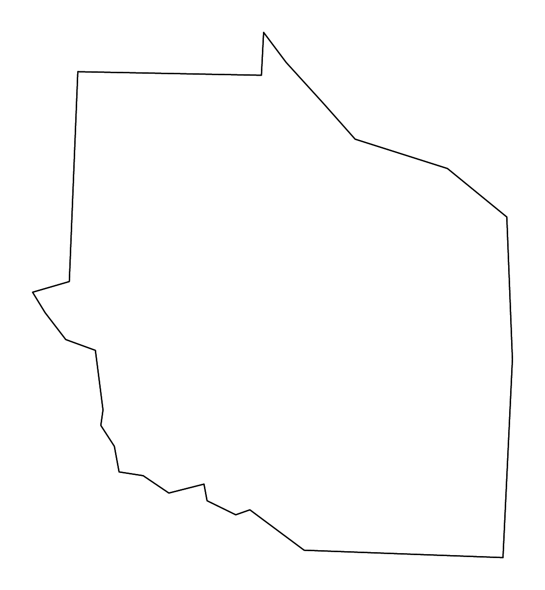 Mapa de contorno de Gibson, Tennessee con ríos.